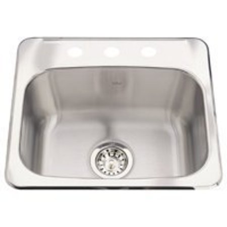 KINDRED KINDRED Steel Queen QSL1719-8-3N Bar/Prep Sink, 17 in W Bowl, 8 in D Bowl, 18-8 Stainless Steel QSL1719-8-3N